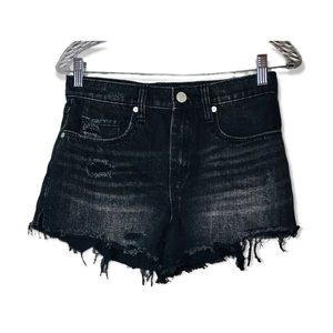 Blank NYC Wedge Short Black Distressed sz 26